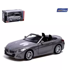 Машина металлическая BMW Z4m40i, 1:38, инерция, открываются двери, цвет серый