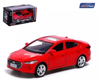 Машина металлическая Hyundai Elantra, 1:40, инерция, открываются двери, цвет красный