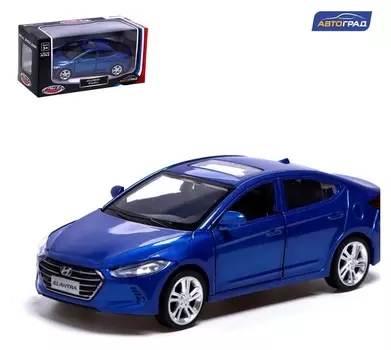 Машина металлическая Hyundai Elantra, 1:40, инерция, открываются двери, цвет синий