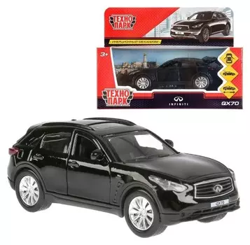 Машина металлическая, инерционная Infiniti Qx70, цвет чёрный, 12 см, открывающиеся двери