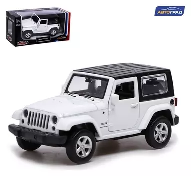 Машина металлическая Jeep Wrangler, 1:42, инерция, открываются двери, цвет белый