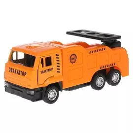Машина металлическая «Kamaz 65201 эвакуатор», 12 см, открываются двери, подвижные детали, инерция
