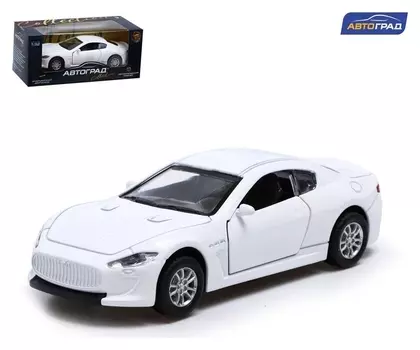 Машина металлическая «Купе», инерция, свет и звук, 1:32, открываются двери, цвет белый