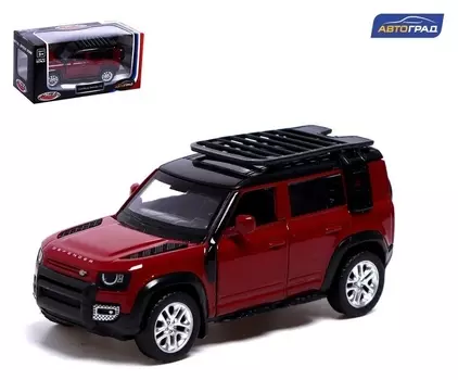 Машина металлическая Land Rover Defender 110, 1:43, инерция, открываются двери, цвет красный