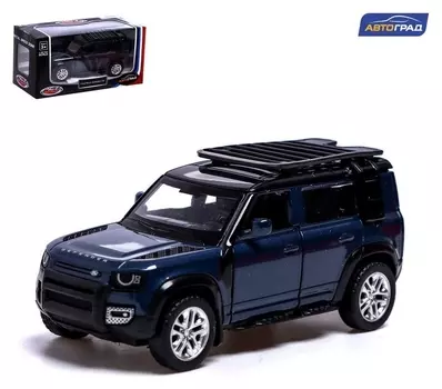 Машина металлическая Land Rover Defender 110, 1:43, инерция, открываются двери, цвет синий