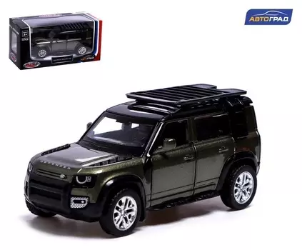 Машина металлическая Land Rover Defender 110, 1:43, инерция, открываются двери, цвет зелёный