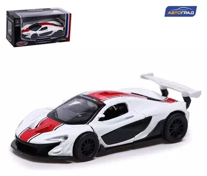 Машина металлическая Mclaren P1 Gtr, 1:40, инерция, открываются двери, цвет белый