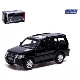 Машина металлическая Mitsubishi Pajero 4wd, 1:43, инерция, открываются двери, цвет чёрный