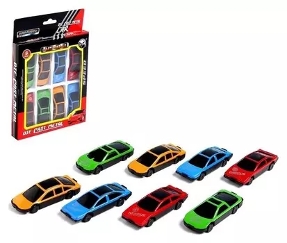 Машина металлическая, набор 8 шт