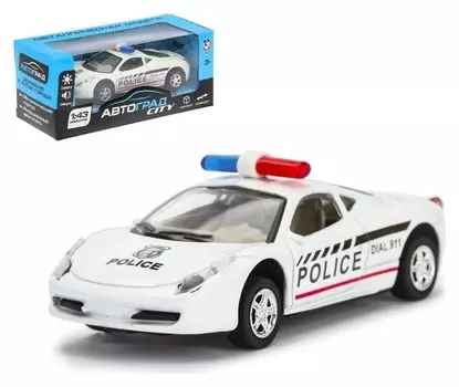 Машина металлическая «Полиция» инерционная, цвет белый
