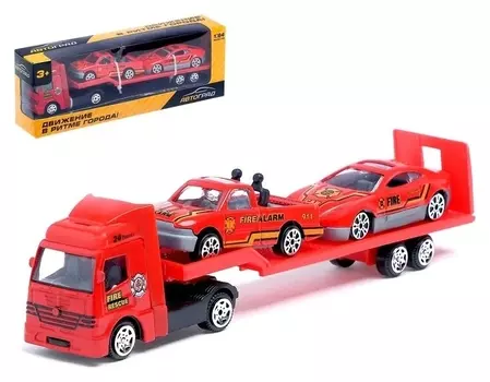 Машина металлическая Пожарный автовоз масштаб 1:64