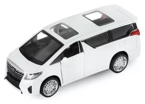 Машина металлическая Toyota Alphard 1:42, инерция, открываются двери, цвет белый
