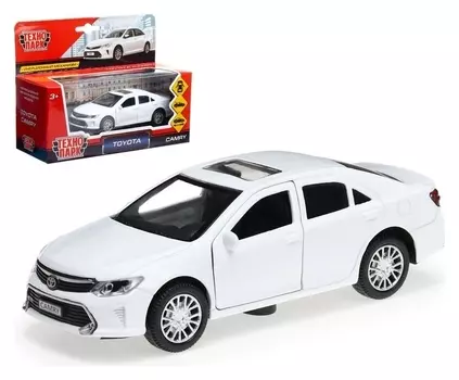 Машина металлическая Toyota Camry, 12 см, открываются двери, инерционная, цвет белый