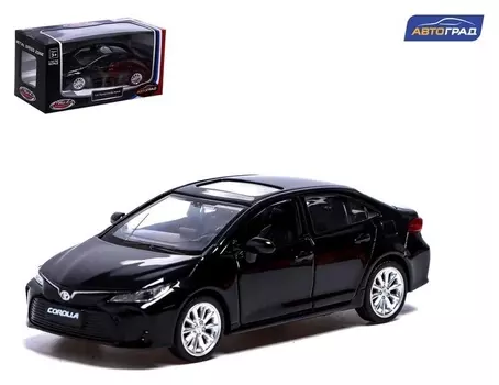 Машина металлическая Toyota Corolla Hybrid, 1:43, инерция, открываются двери, цвет чёрный