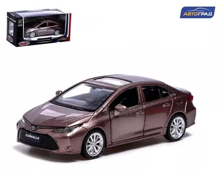 Машина металлическая Toyota Corolla Hybrid, 1:43, инерция, открываются двери, цвет коричневый