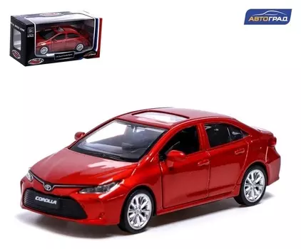 Машина металлическая Toyota Corolla Hybrid, 1:43, инерция, открываются двери, цвет красный