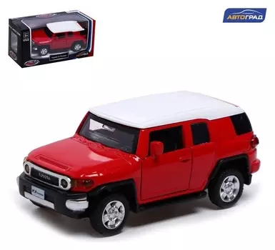 Машина металлическая Toyota FJ Cruiser, 1:43, инерция, открываются двери, цвет красный