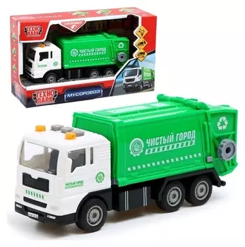 Машина мусоровоз 17 см, свет и звук, подвижные детали, инерция