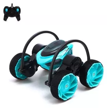 Машина-перевёртыш радиоуправляемая Stunt, работает от аккумулятора, цвет синий