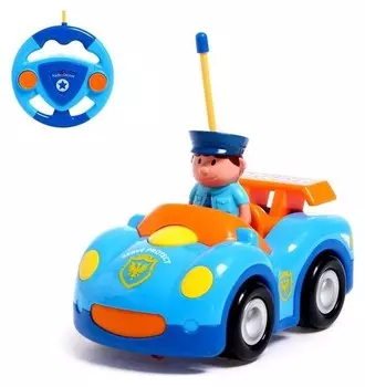 Машина радиоуправляемая Полиция, с водителем, работает от батареек