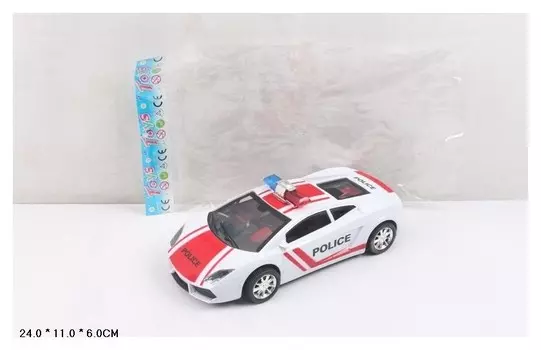 Машинка полицейская с инерционным механизмом Цвет белый
