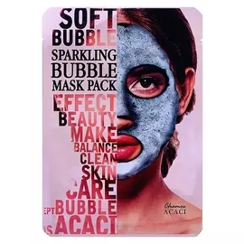 Маска для лица черная пузырьковая с коллагеном