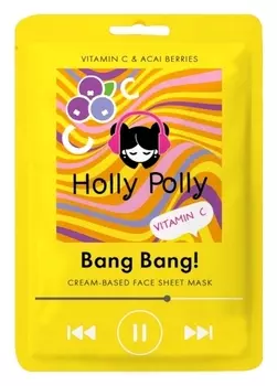 Маска для лица тканевая на кремовой основе с витамином С и ягодами асаи Витаминная Bang Bang!