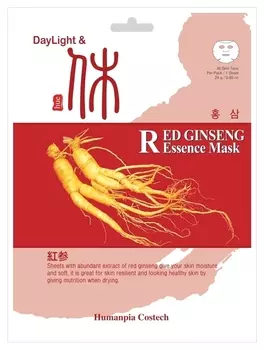 Маска для лица тканевая с экстрактом красного женьшеня на основе эссенции