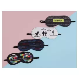 Маска для сна «No Signal», 19 × 8,5 см, резинка одинарная, рисунок