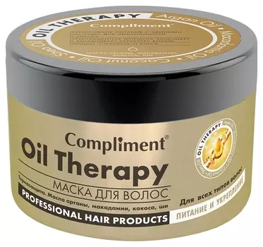 Маска для волос Compliment Oil Therapy для всех типов волос питание и укрепление, 500 мл