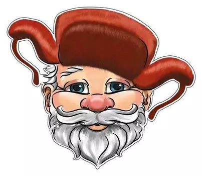 Маска из картона «Дедка»