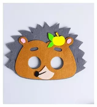 Маска карнавальная "Ежик" фетр