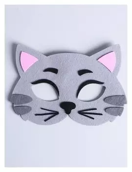 Маска карнавальная "Котик" фетр