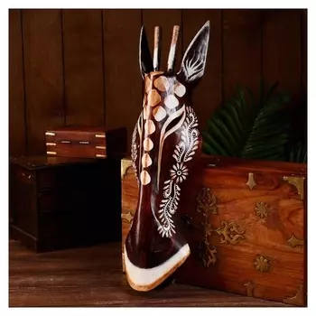 Маска "Жираф" дерево 50х15х7 см