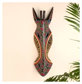 Маска "Жираф" дерево 50х15х7 см