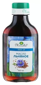 Масло льняное пищевое Mirrolla 100 мл.