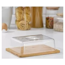 Маслёнка-сырница доляна, 24,5×19×7 см, бамбук