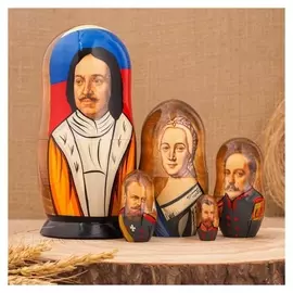 Матрешка "Пётр I" 5 кукол