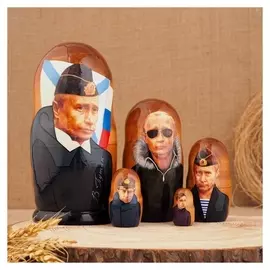 Матрешка "Путин-крым", 5 кукол, 17 см