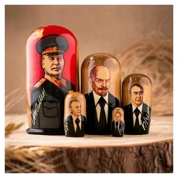 Матрешка "Сталин", 5 кукольная, 10 см