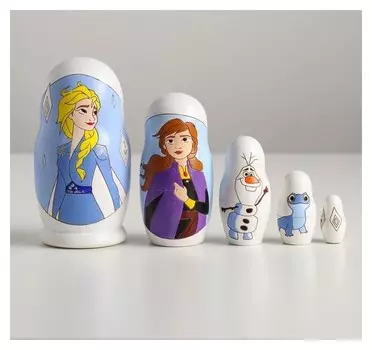 Матрёшка 5 мест «Холодное сердце» белая