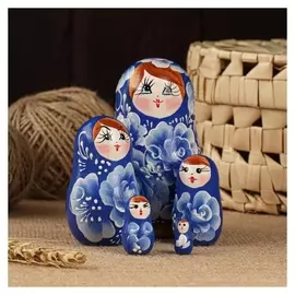 Матрёшка 5-ти кукольная "Марьяна" акрил, 10-11 см, ручная роспись