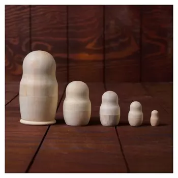 Матрёшка 5 в 1, неокрашенная