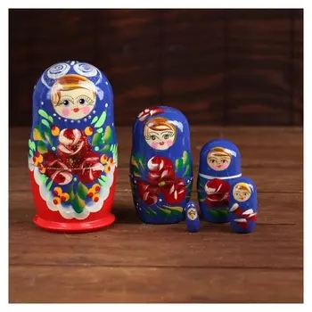 Матрёшка 5 в 1, расписная, малая
