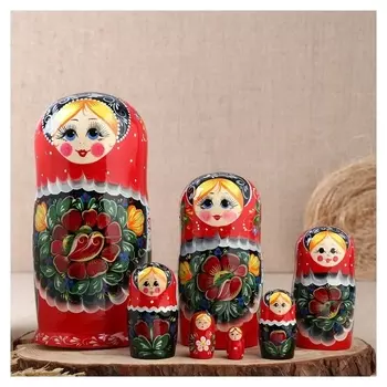 Матрёшка «Цветочная поляна», 7 кукольная