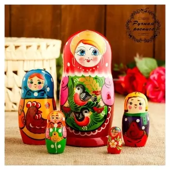 Матрёшка «Подворье», птички, 5 кукольная, 15 см