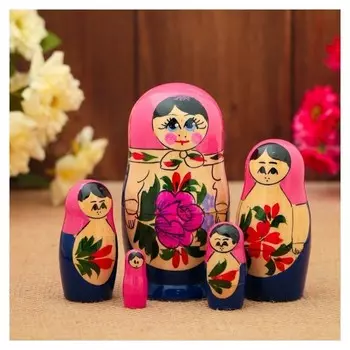 Матрёшка «Семёновская», 5 кукольная, 10 см