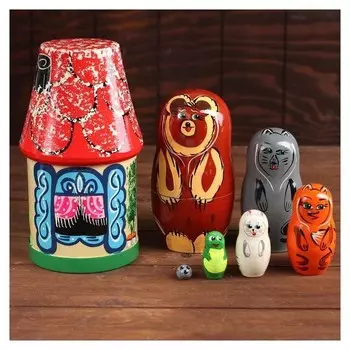 Матрёшка «Теремок» 7 персонажей