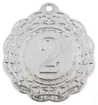 Медаль 2 место 42 мм серебро Dc#mk350b-s
