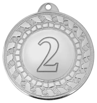 Медаль 2 место 45 мм серебро Dc#mk309b-s